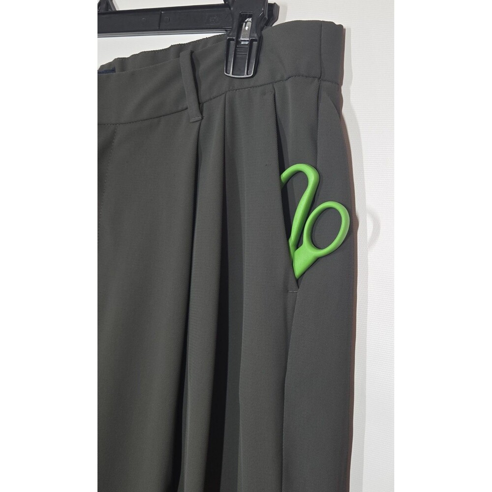 Gap 365 High Rise Pleated Trousers Wide Leg Dress Pants 16 Pockets Soft Black - Picture 14 of 14